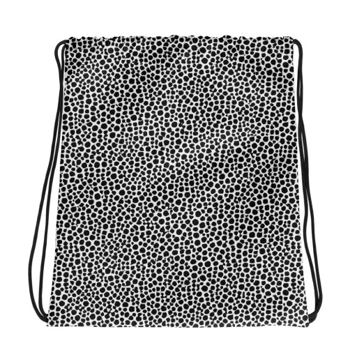 Noir Pebble on a Drawstring Bag