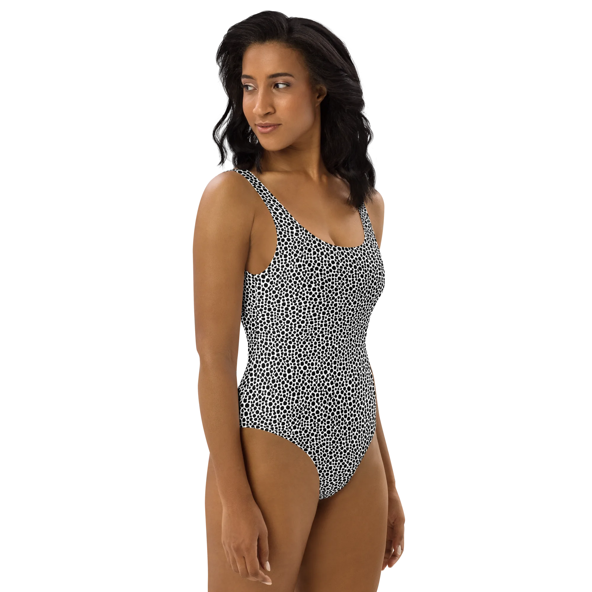 Noir Pebble on One-Piece Swimsuit — Right