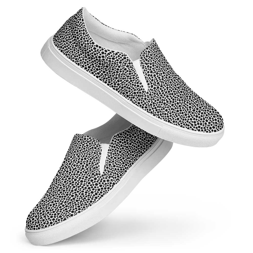 Noir Pebble on Women's Slip-On Canvas Shoes — Front