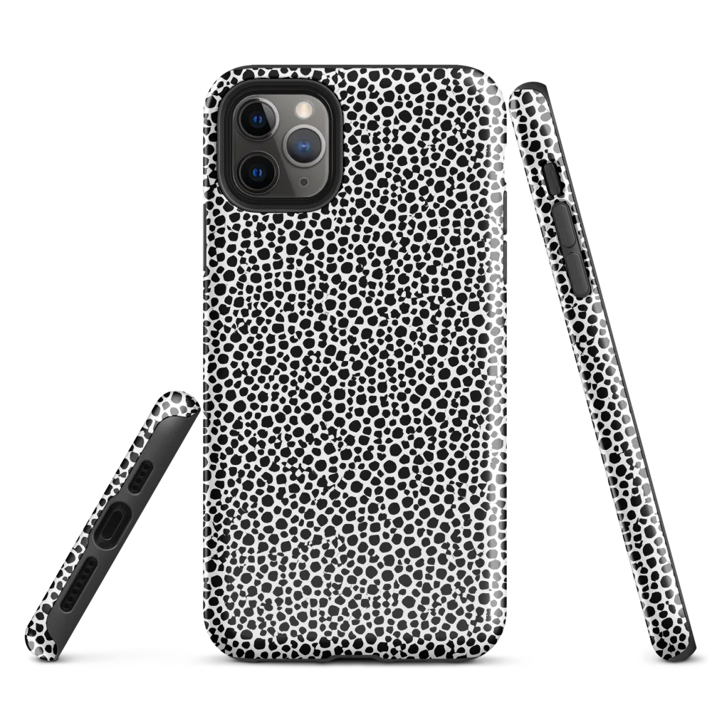 Noir Pebble on Tough Case for iPhone® — Front