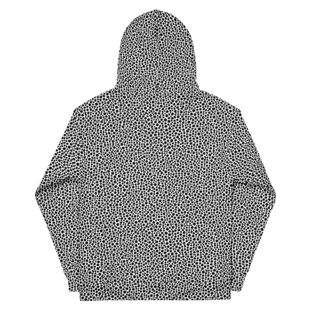 Noir Pebble on Cotton Hoodie — Back