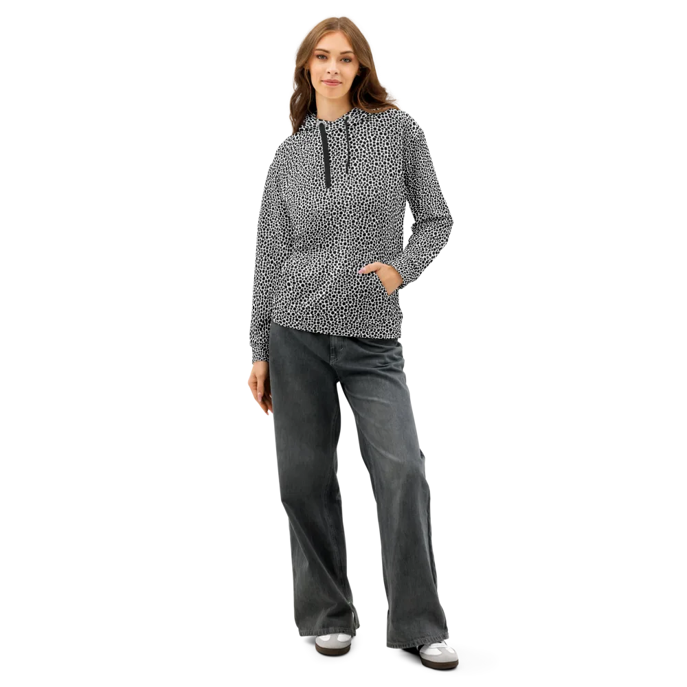 Noir Pebble on Cotton Hoodie — Front