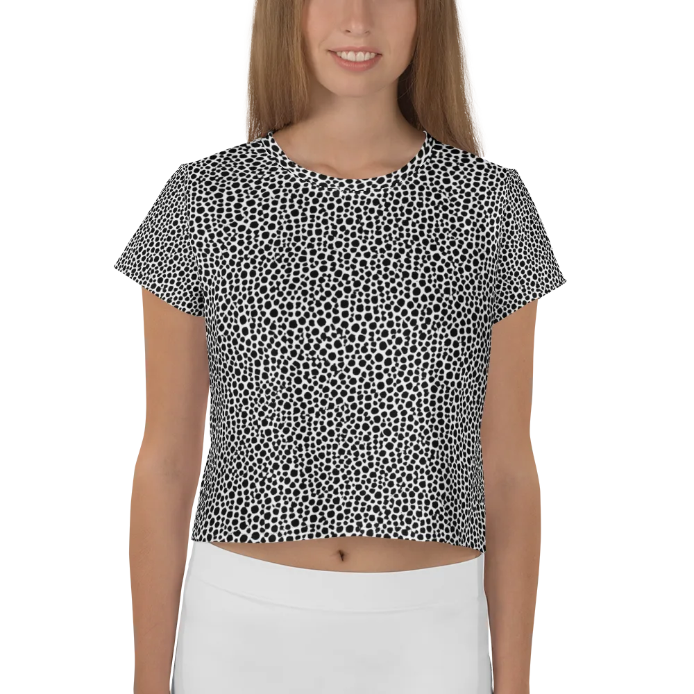 Noir Pebble on Crop Tee — Front