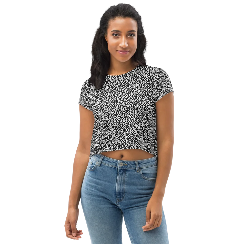 Noir Pebble on Crop Tee — Front