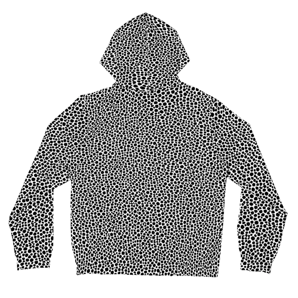 Noir Pebble on Women's Full-Zip Hoodie — Back