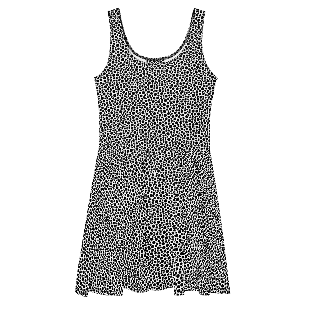 Noir Pebble on Skater Dress — Front