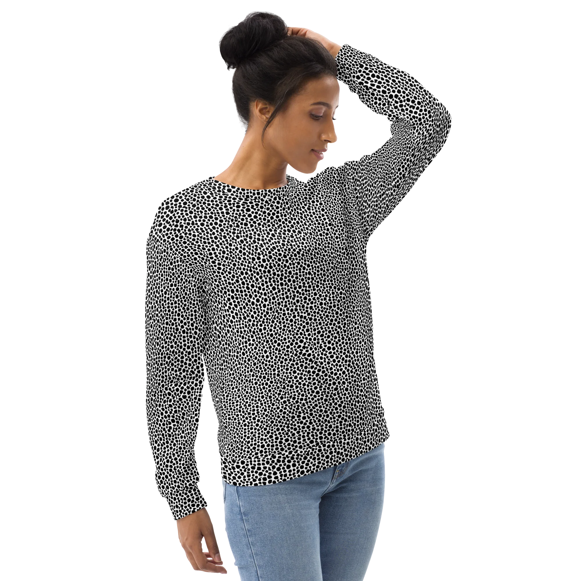 Noir Pebble on Sweatshirt — Right Front