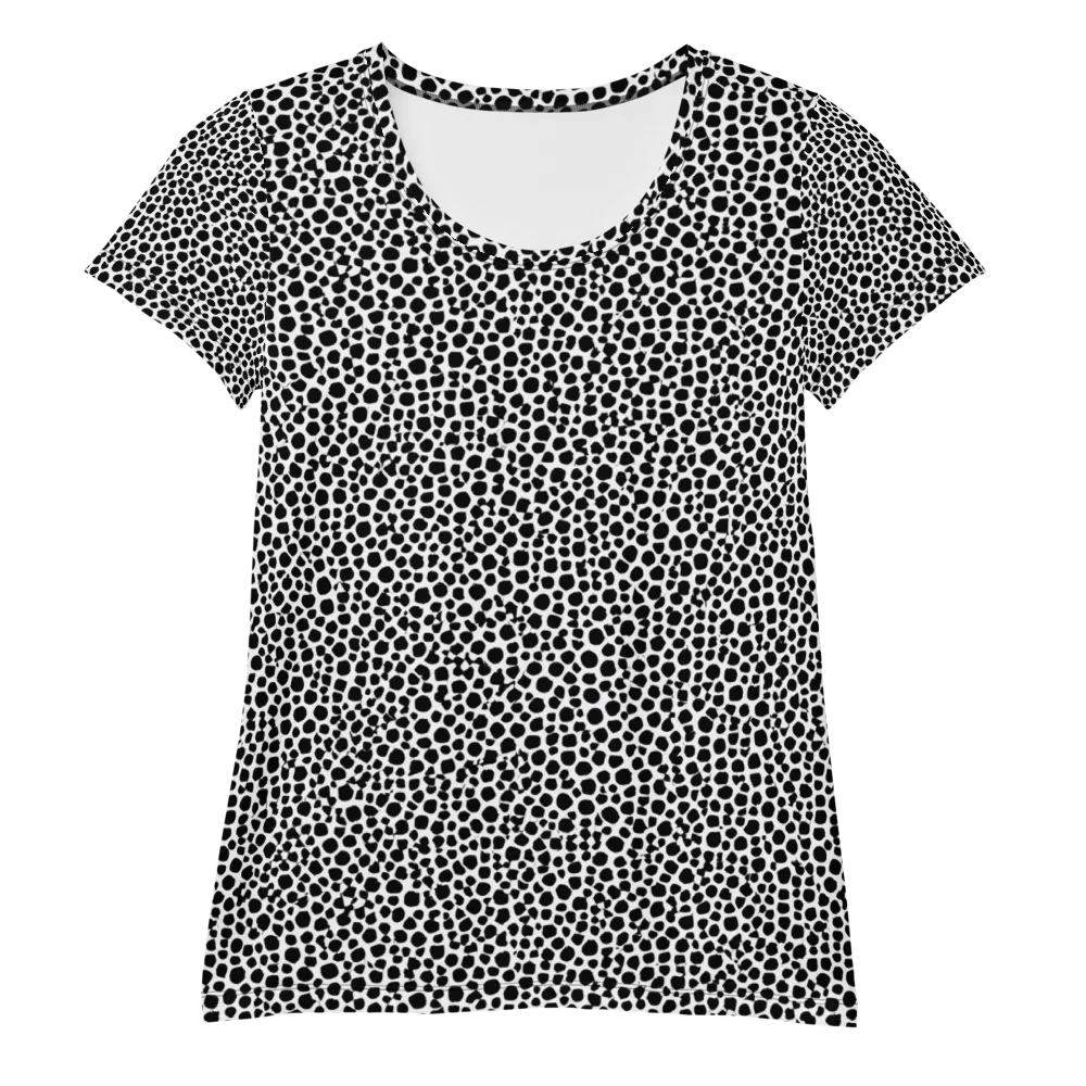 Noir Pebble on Women's Athletic T-Shirt — Front
