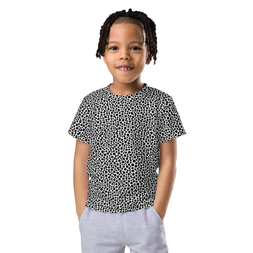 Noir Pebble on a Kids Crew Neck T-Shirt