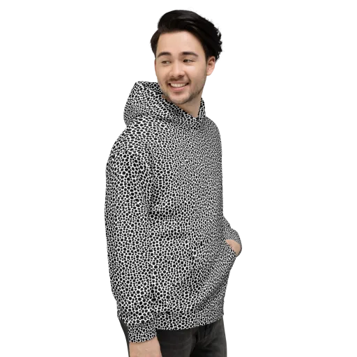 Noir Pebble on a Hoodie