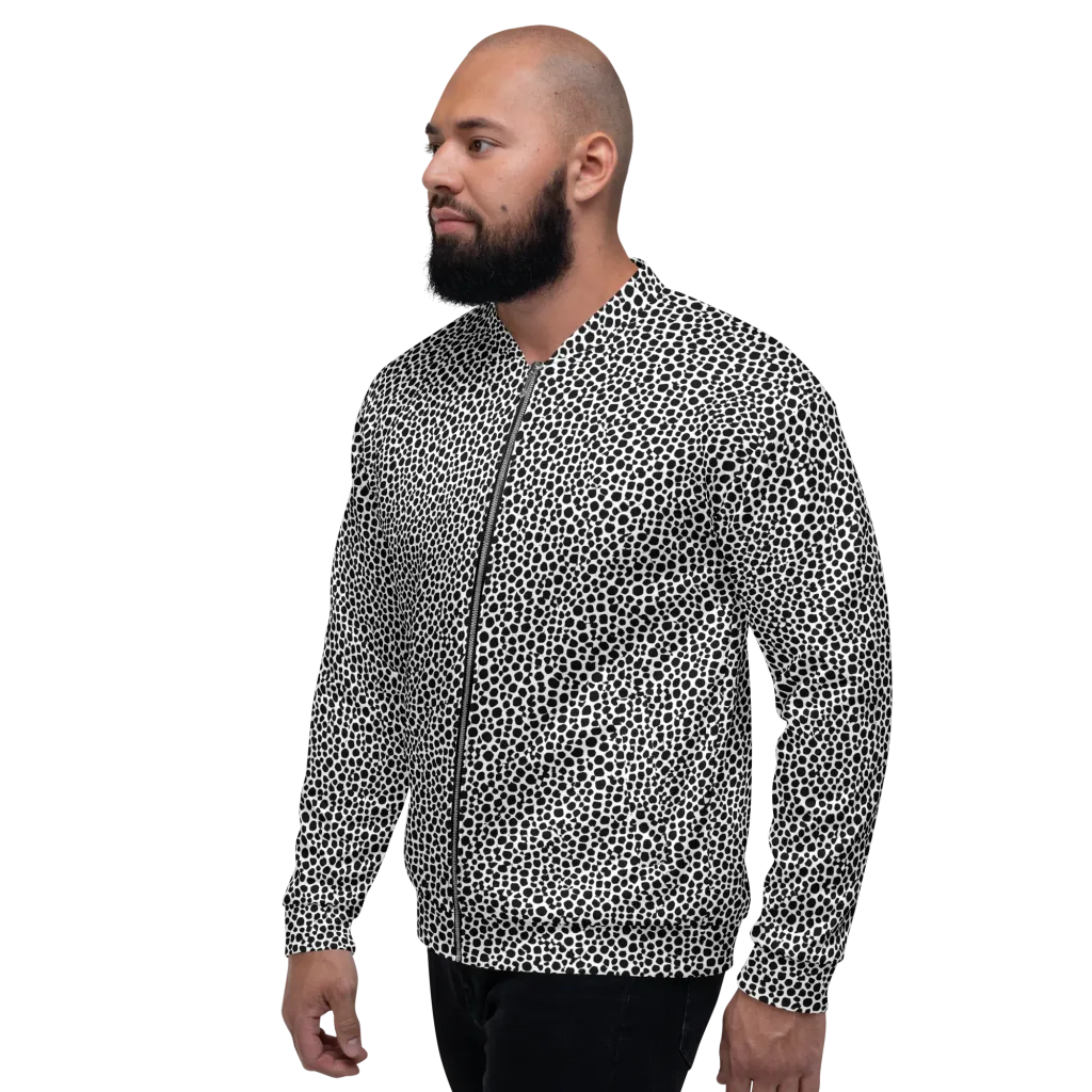 Noir Pebble on Bomber Jacket — Left