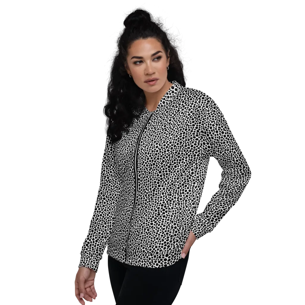 Noir Pebble on Bomber Jacket — Left