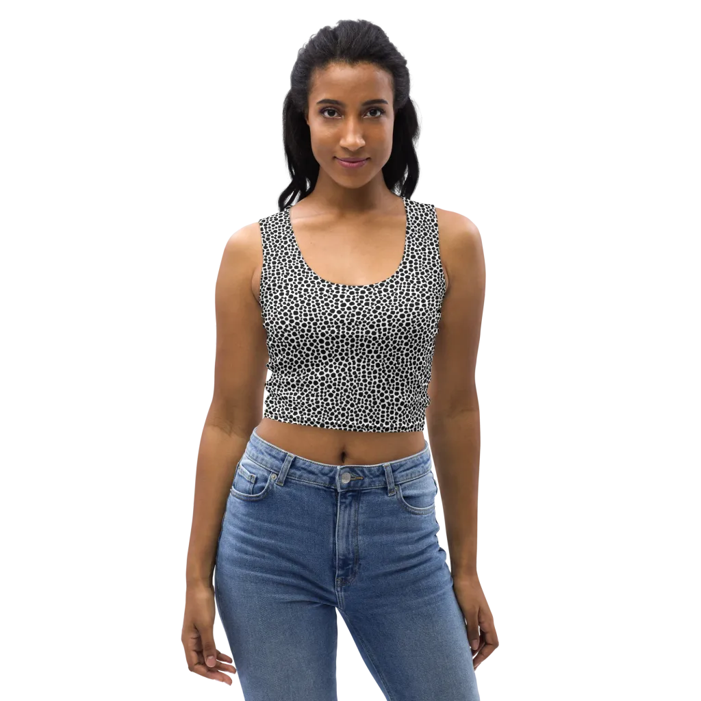 Noir Pebble on Crop Top — Front