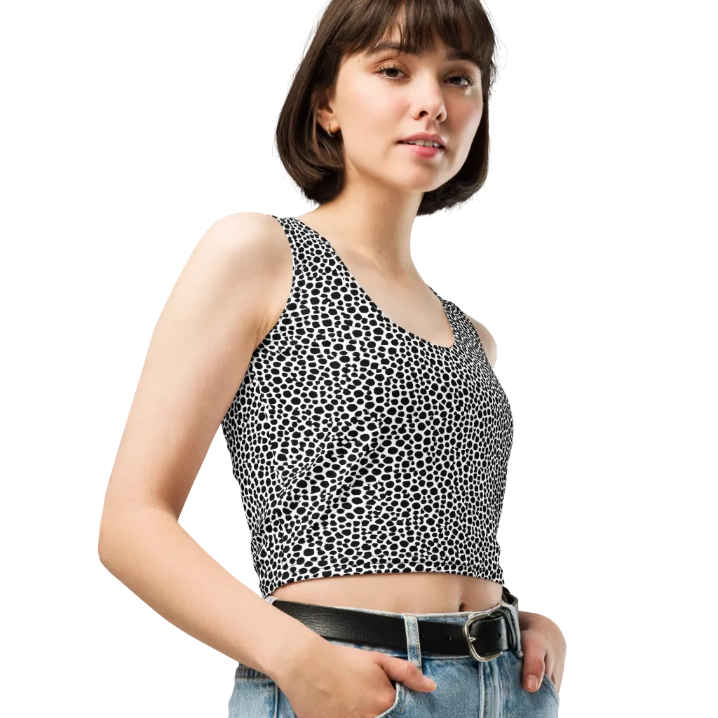 Noir Pebble on Crop Top — Right Front