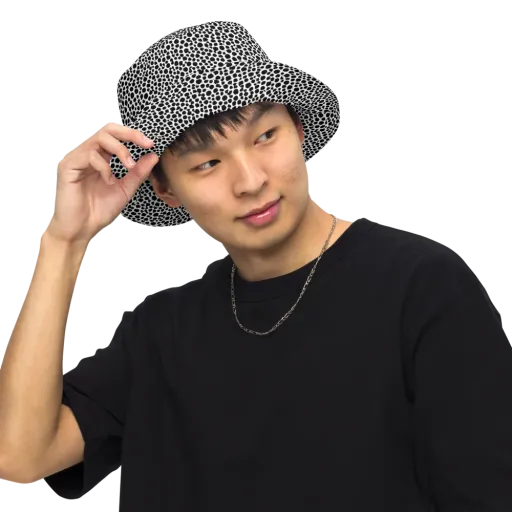 Noir Pebble on a Reversible Bucket Hat