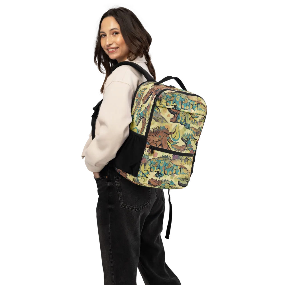 Dino Dreamscape on Utility Backpack — Back