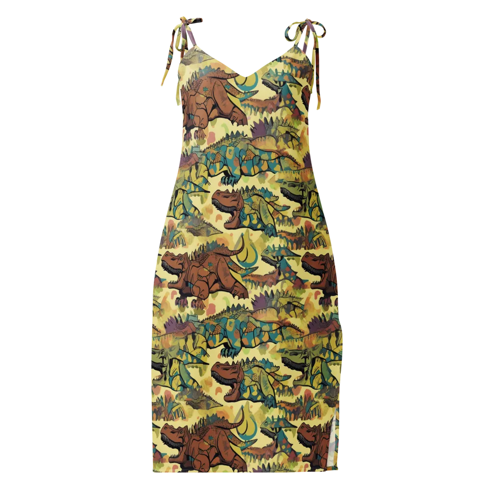Dino Dreamscape on Slip Dress — Front