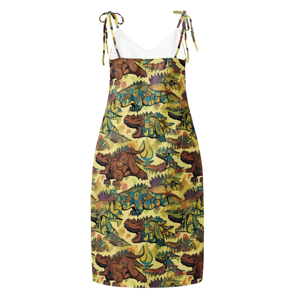 Dino Dreamscape on Slip Dress — Back