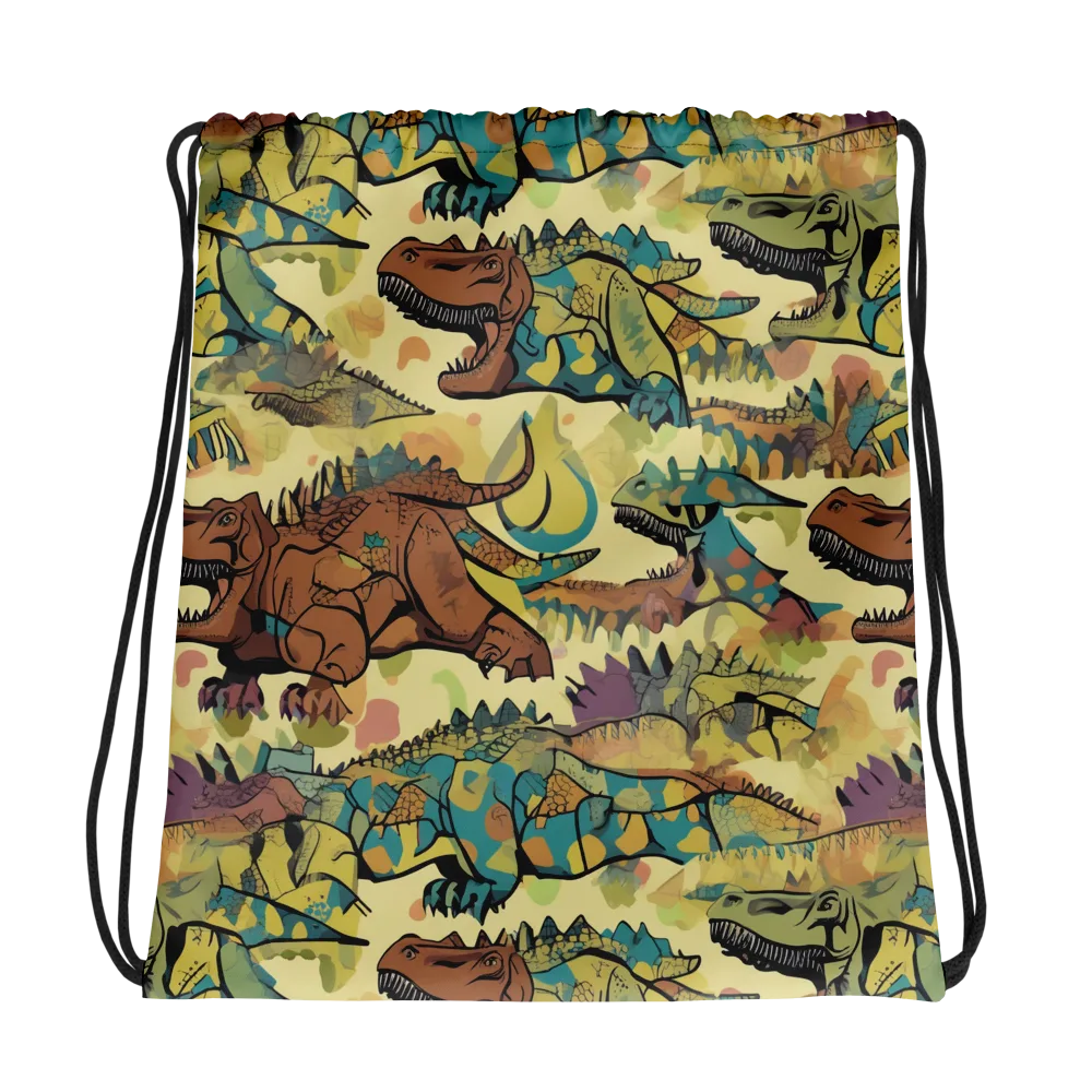Dino Dreamscape on Drawstring Bag — Photo
