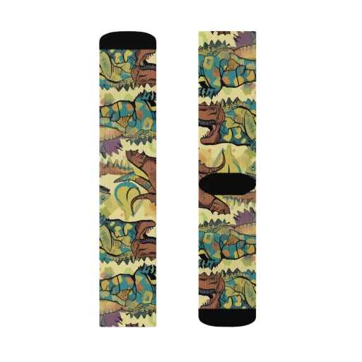 Dino Dreamscape on a Socks