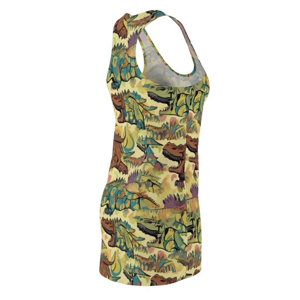 Dino Dreamscape on Racerback Dress — Back Side