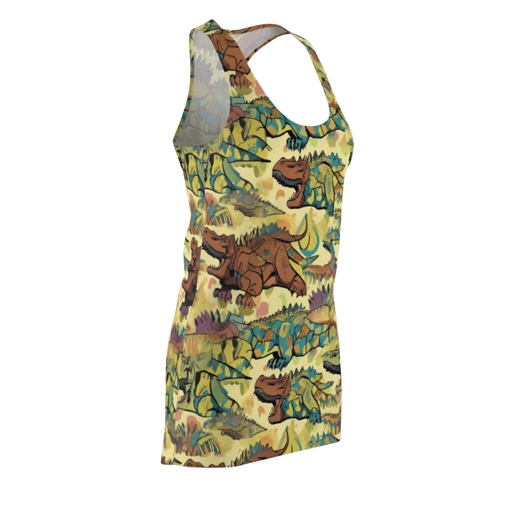 Dino Dreamscape on Racerback Dress — Front Side