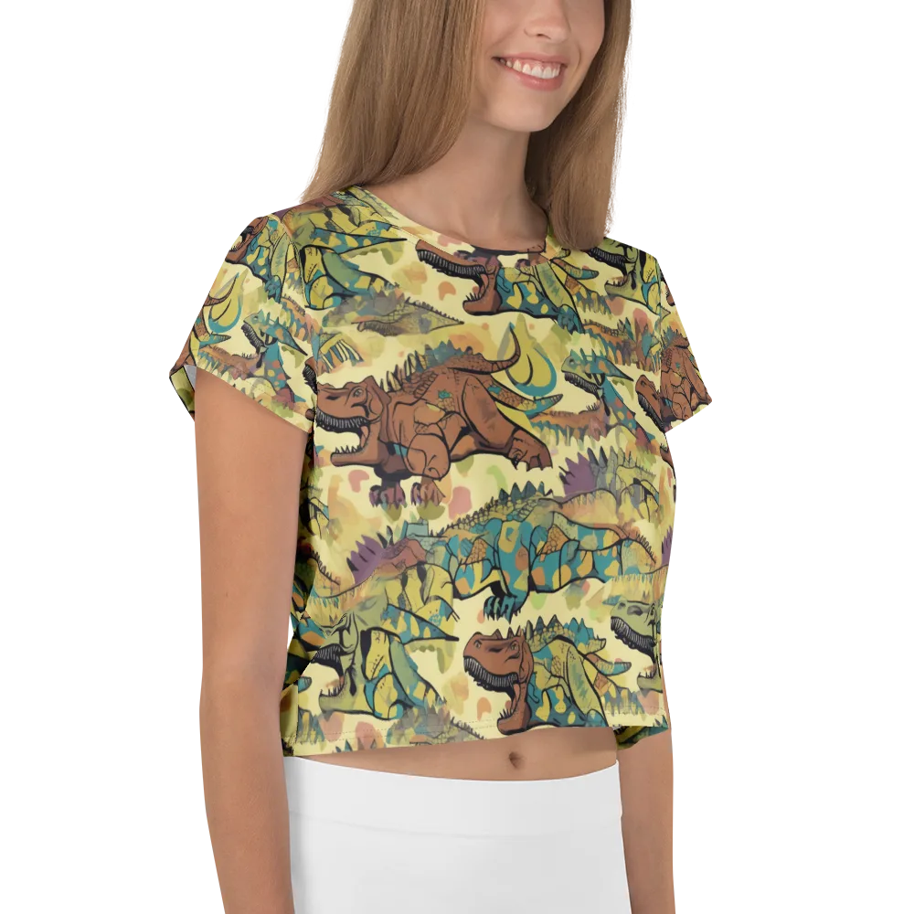 Dino Dreamscape on Crop Tee — Right