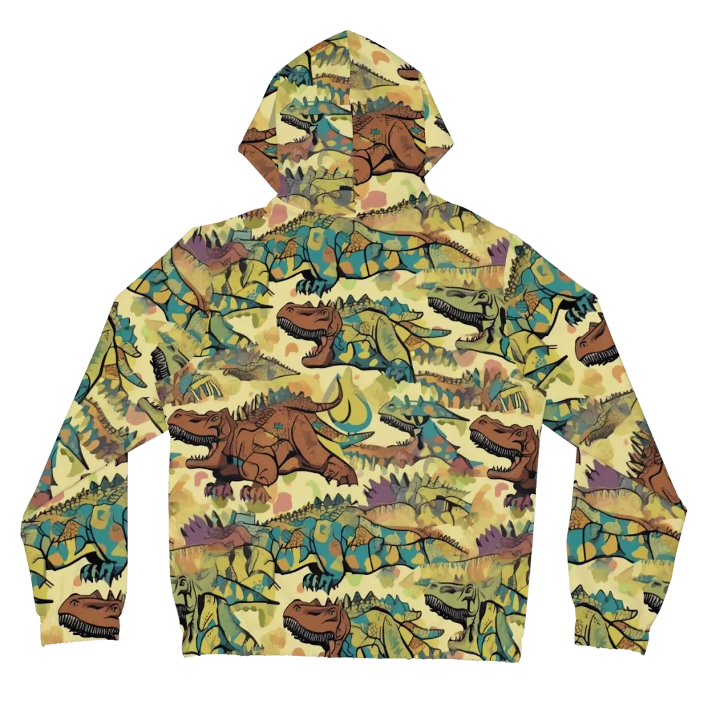 Dino Dreamscape on Women's Full-Zip Hoodie — Back