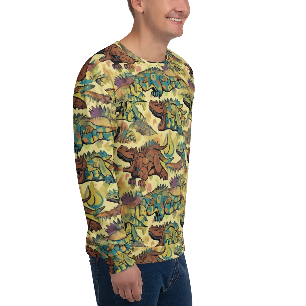 Dino Dreamscape on Sweatshirt — Right Front