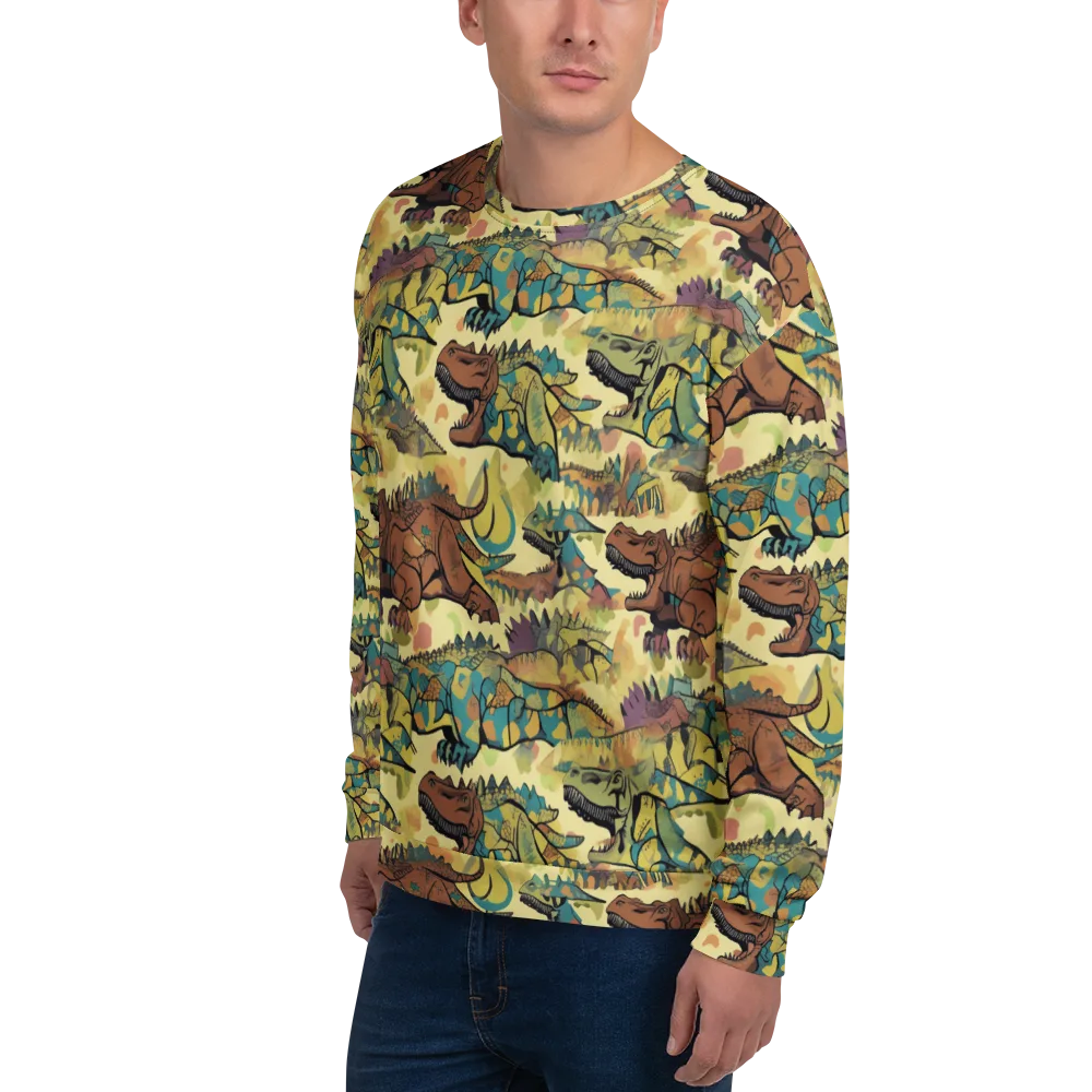Dino Dreamscape on Sweatshirt — Left Front
