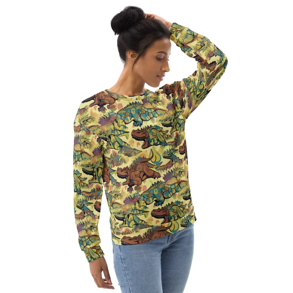 Dino Dreamscape on Sweatshirt — Right Front