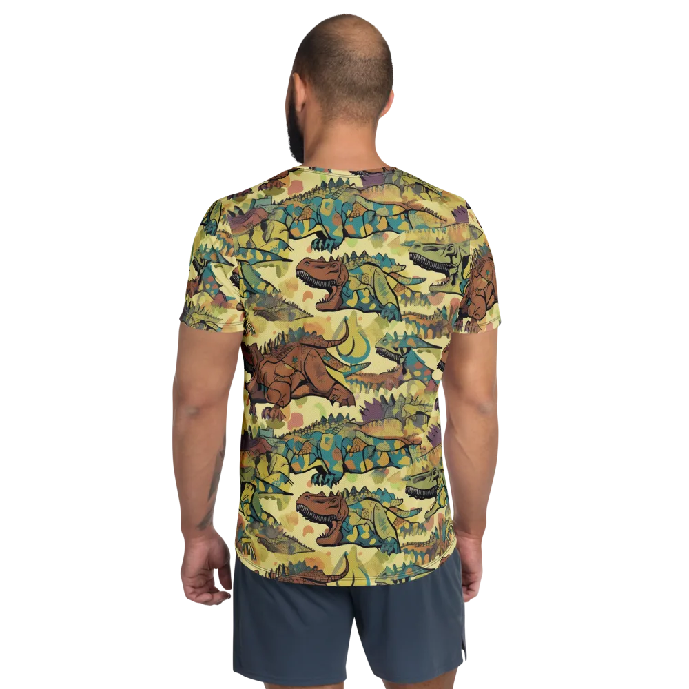 Dino Dreamscape on Men's Athletic T-Shirt — Back
