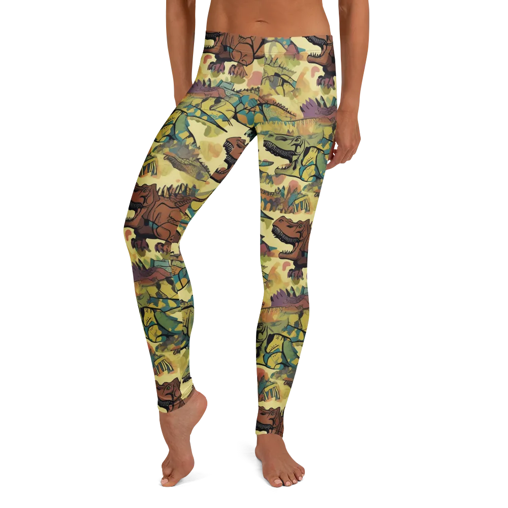 Dino Dreamscape on Leggings — Front