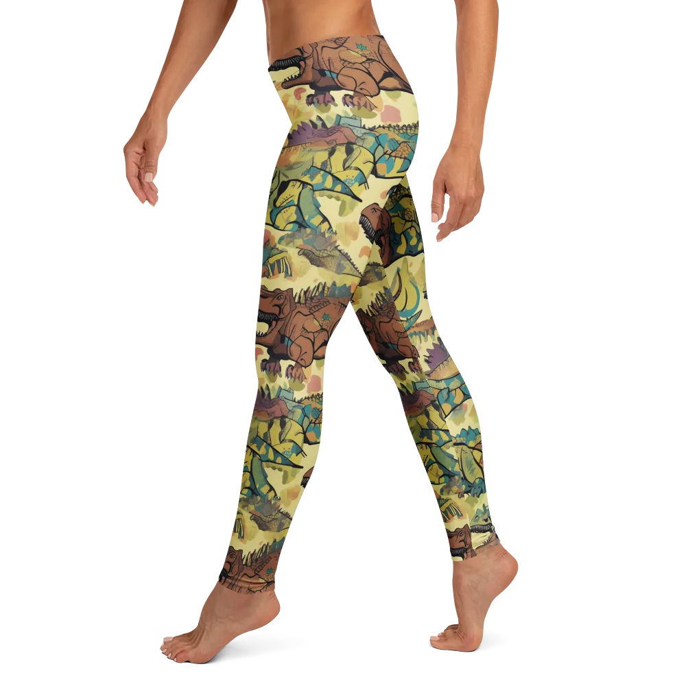Dino Dreamscape on Leggings — Left