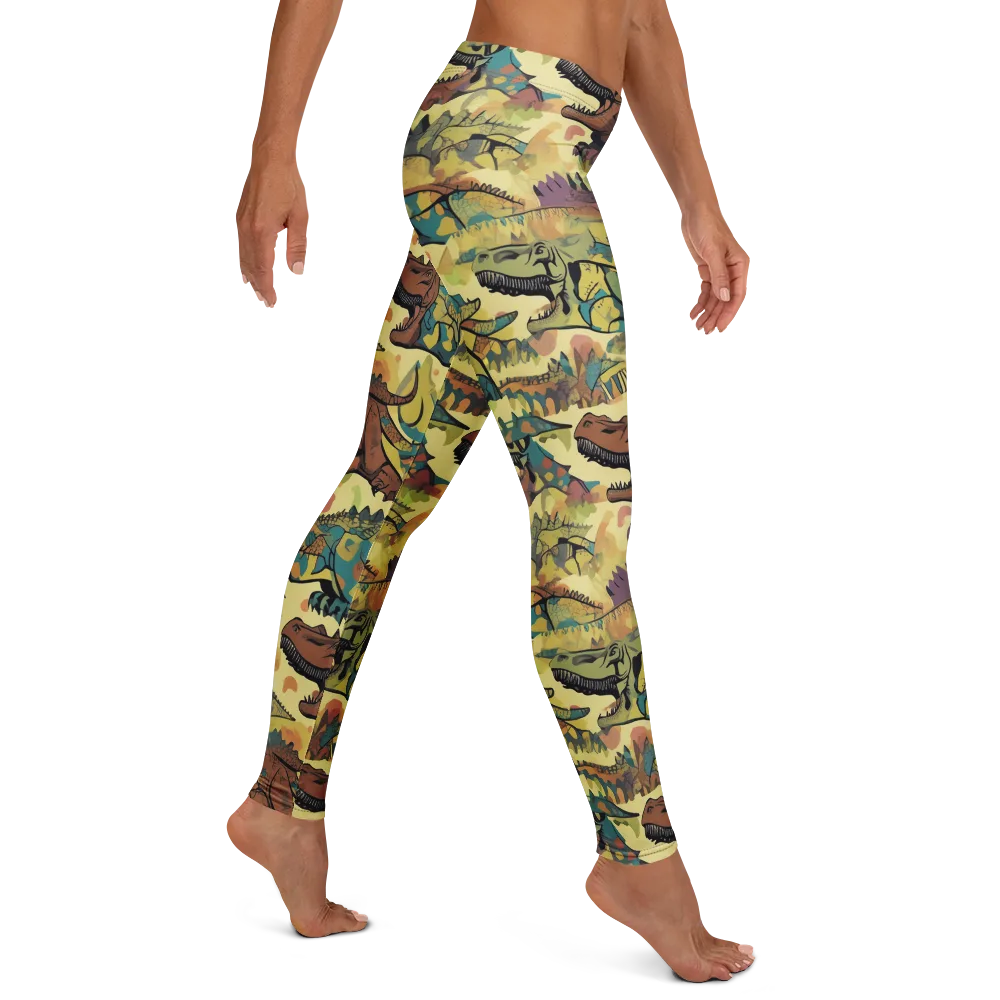 Dino Dreamscape on Leggings — Right