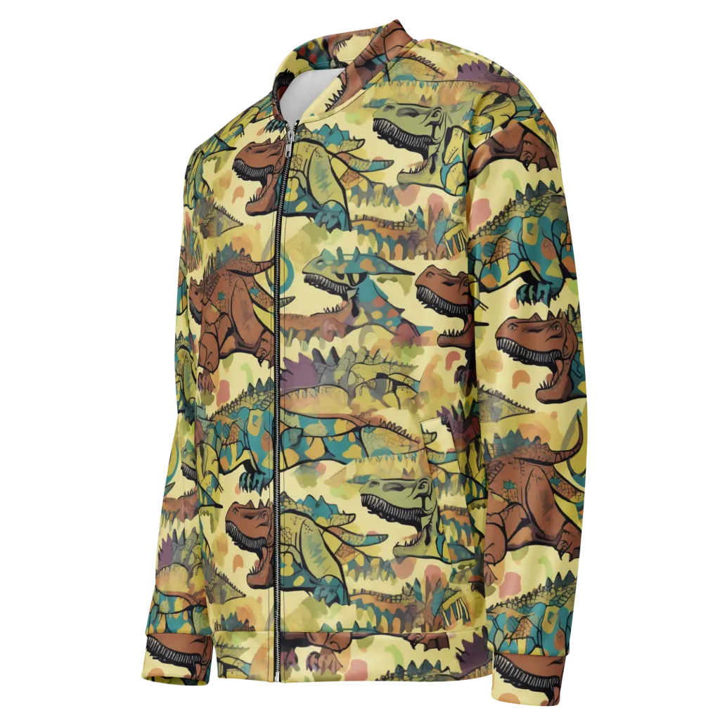 Dino Dreamscape on Bomber Jacket — Left Front