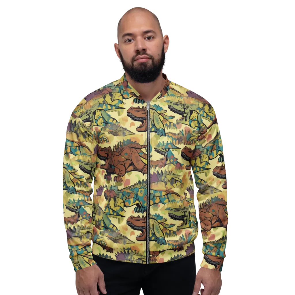 Dino Dreamscape on Bomber Jacket — Front