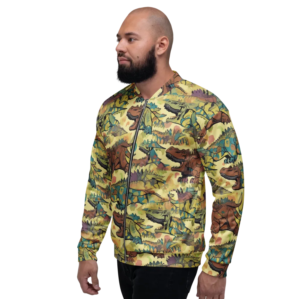 Dino Dreamscape on Bomber Jacket — Left