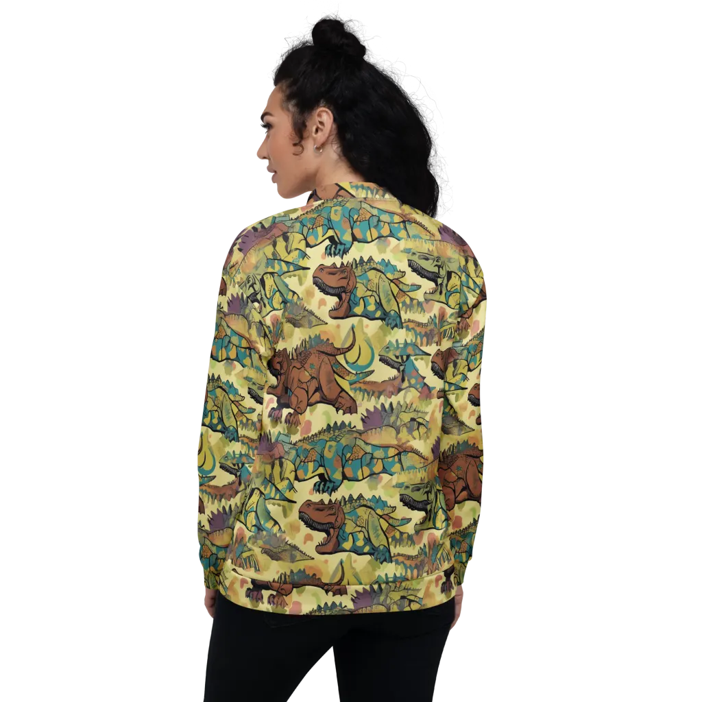 Dino Dreamscape on Bomber Jacket — Back