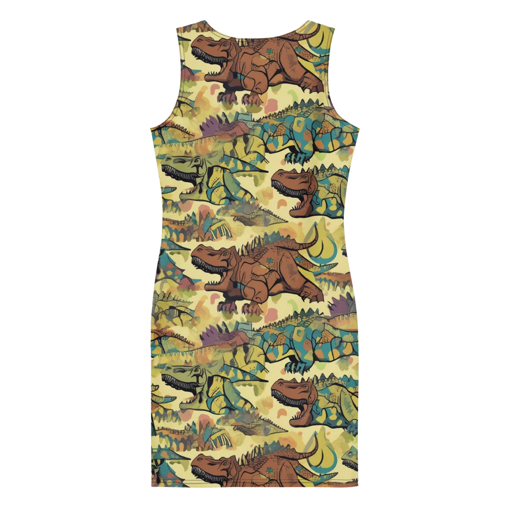 Dino Dreamscape on Bodycon Dress — Back