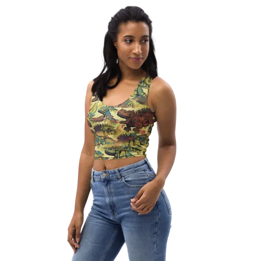 Dino Dreamscape on a Crop Top