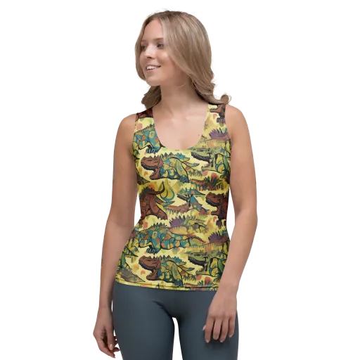 Dino Dreamscape on a Women's Tank Top
