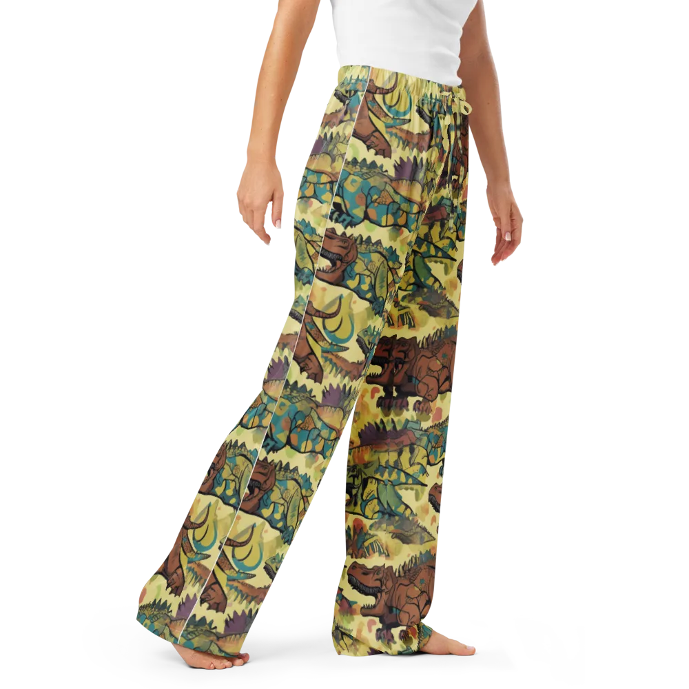 Dino Dreamscape on Women's Pajama Pants — Right Front