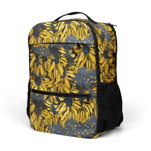 Golden Midnight Bloom on a Utility Backpack