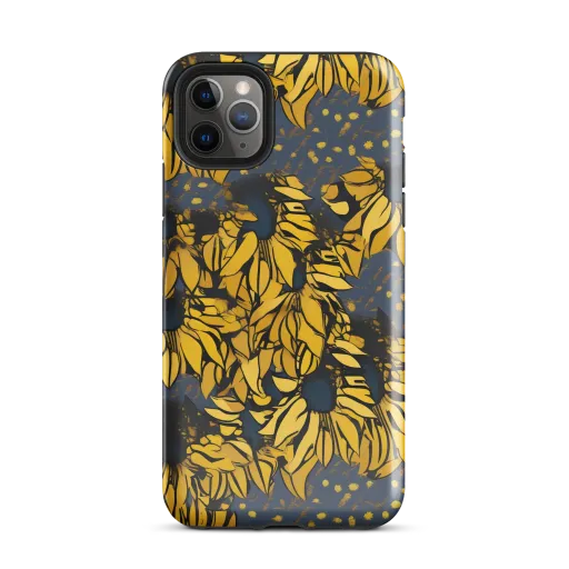 Golden Midnight Bloom on a Tough Case for iPhone®