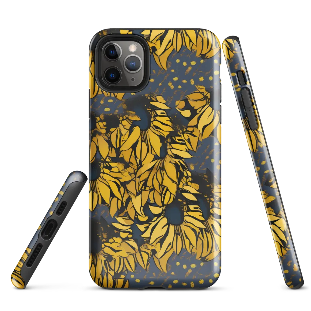 Golden Midnight Bloom on Tough Case for iPhone® — Front