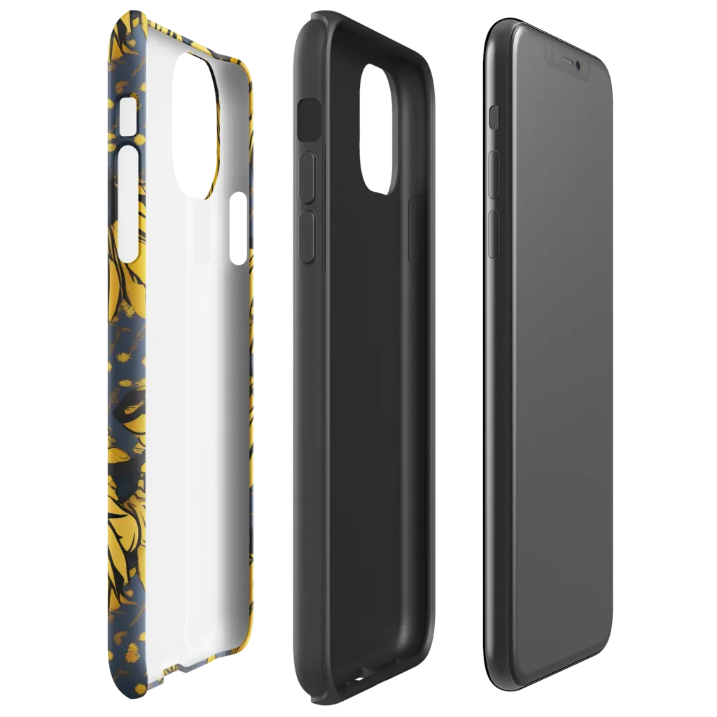 Golden Midnight Bloom on Tough Case for iPhone® — Right