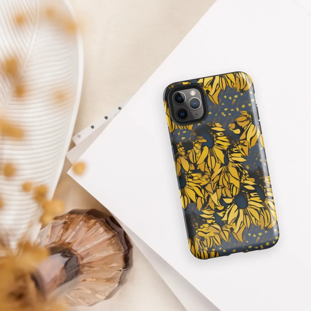 Golden Midnight Bloom on Tough Case for iPhone® — Front