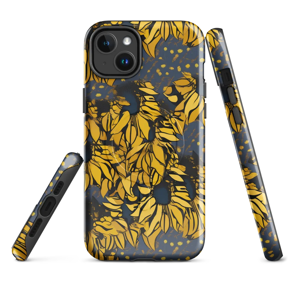 Golden Midnight Bloom on MagSafe Tough Case for iPhone® — Front