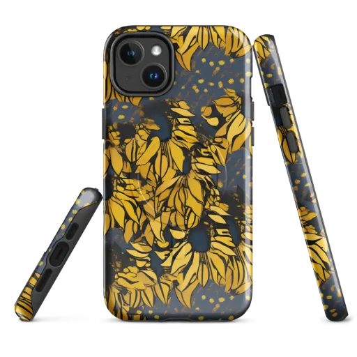 Golden Midnight Bloom on a MagSafe Tough Case for iPhone®